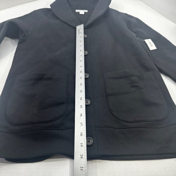 Am Essentials Women's Size Small Button Up Fleece Jacket Black New With Tags - Picture 12 of 14